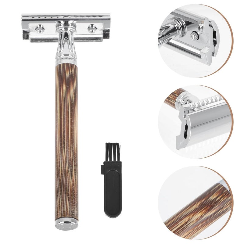 Vintage Double Sided Safety Razor Handle For Men Manual Beard Trimming Tool - Image 3